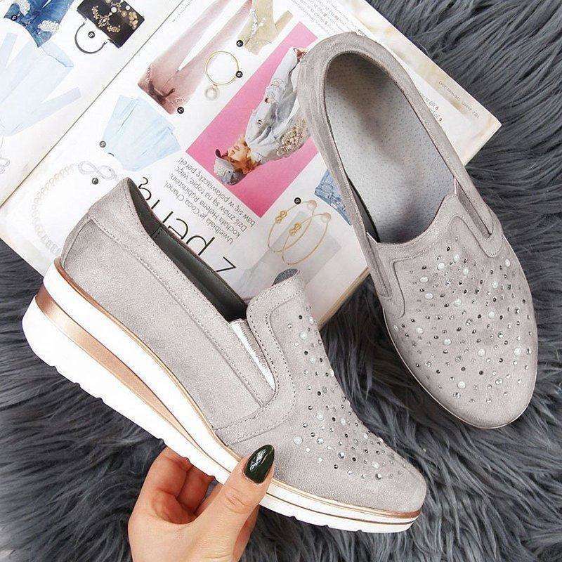 Slip On Sparkly Vulcanized Shoes