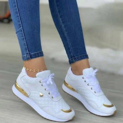 Femmes Sneakers Lace Up Flats