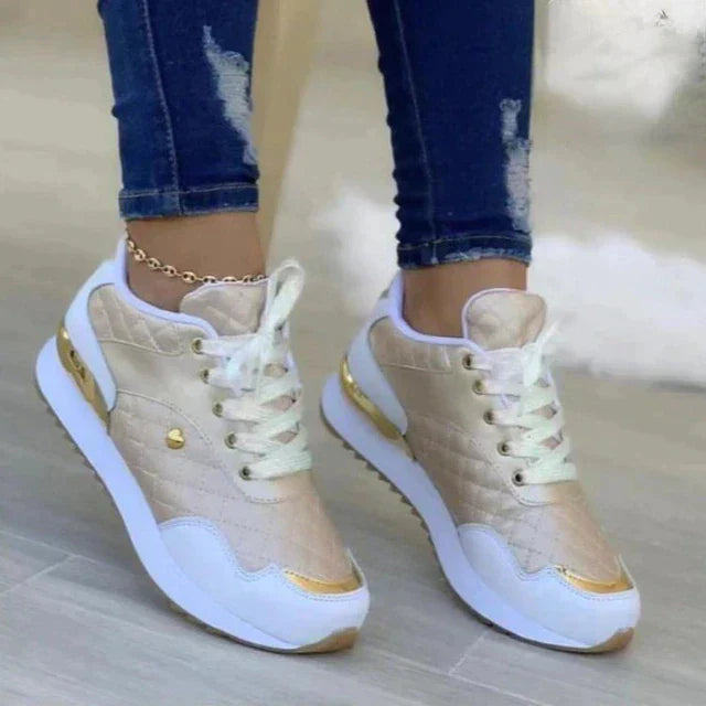 Femmes Sneakers Lace Up Flats