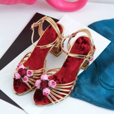 Sandales Peep Toe Strappy Shoes Birdcage High Heels