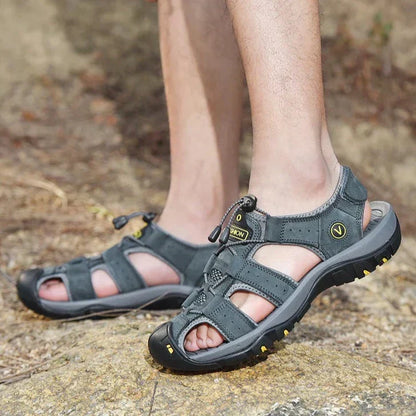 Sandales de randonnée en cuir véritable pour hommes