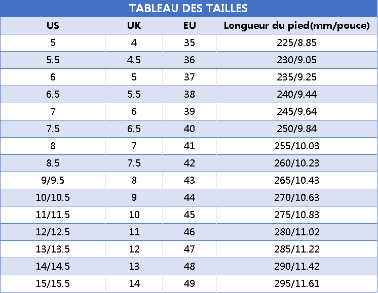 Baskets décontractées pour hommes