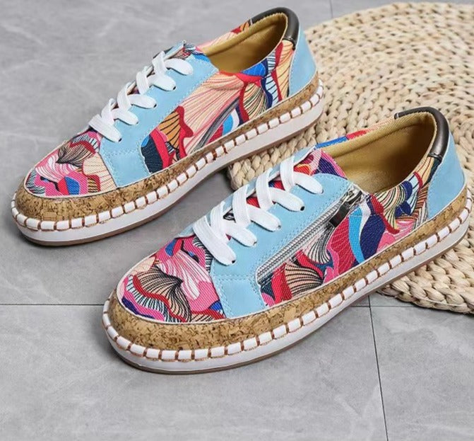 Des baskets faciles avec des fleurs