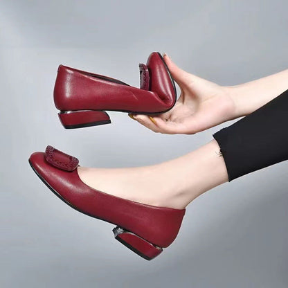 Chaussures en cuir à talons hauts pour femmes