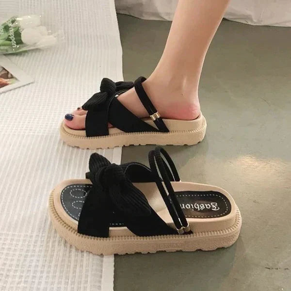 Ribbon Lady Sandal Flat Shoes