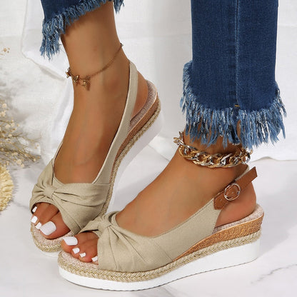 Espadrilles et sandales à semelles compensées pour femmes