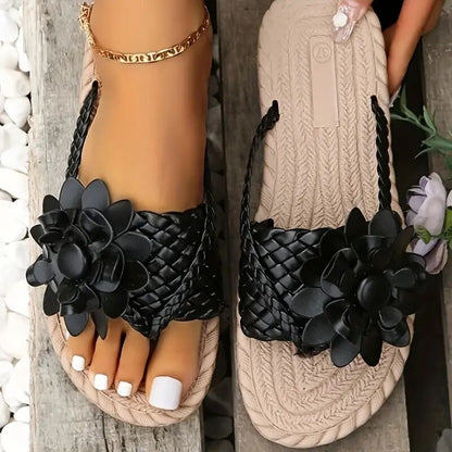 Chaussons à fleurs de style bohème