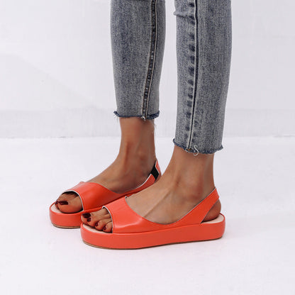 Peep Toe Beach Shoes Slip On