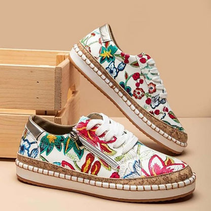 Des baskets faciles avec des fleurs