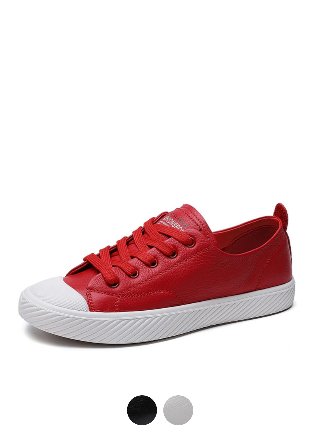 Fashion Leather Sneakers Lace up Casual Shoes