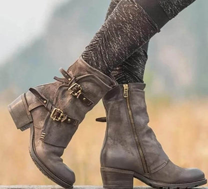 Punk Style Vintage Ankle Boots - MaviGadget