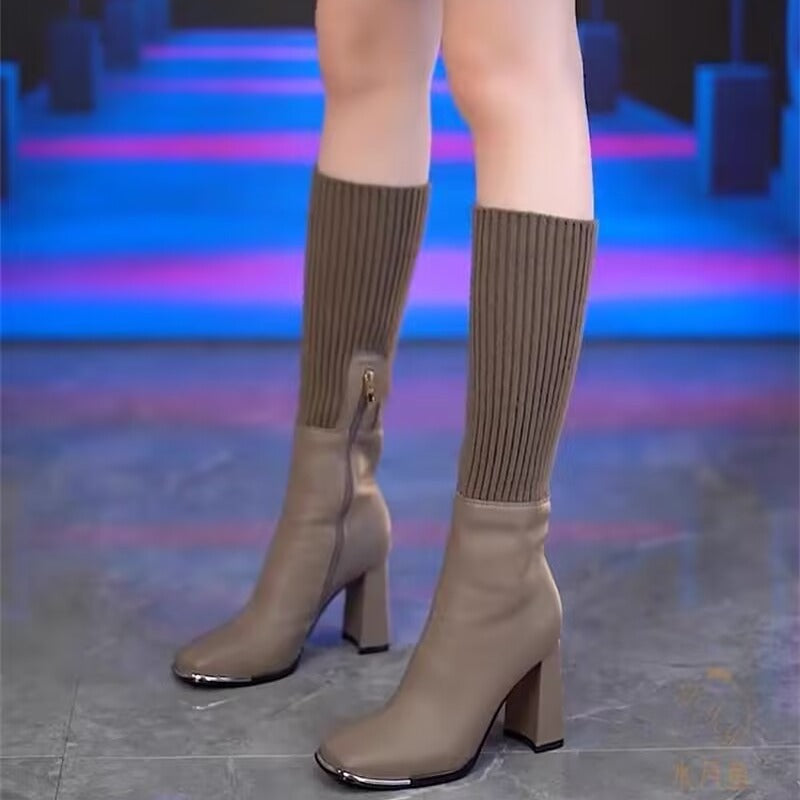 Chaussettes à talons hauts en tricot