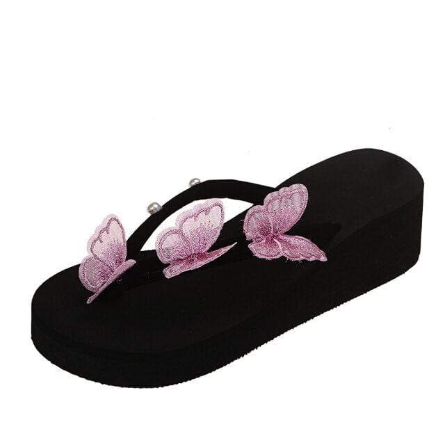 WickedAF Butterflies All Over Flip Flops